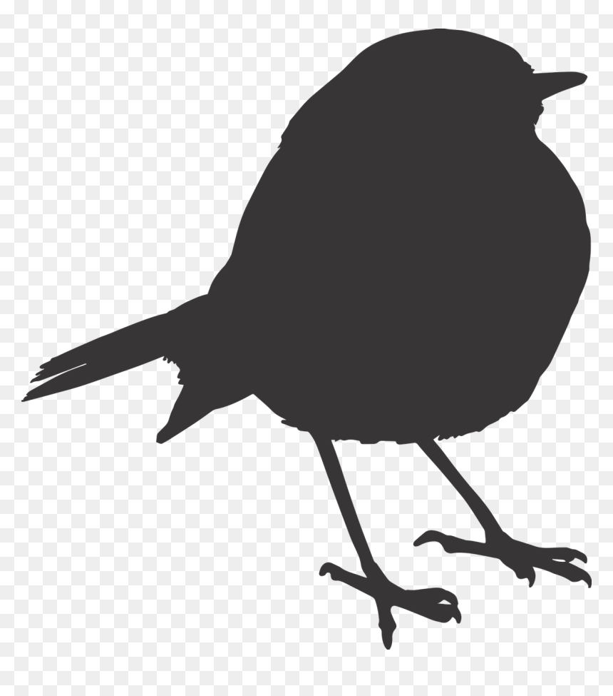 Bird Sparrow Silhouette Orange Png Image - Silhouette Robin Bird Icon, Transparent Png - robin bird png