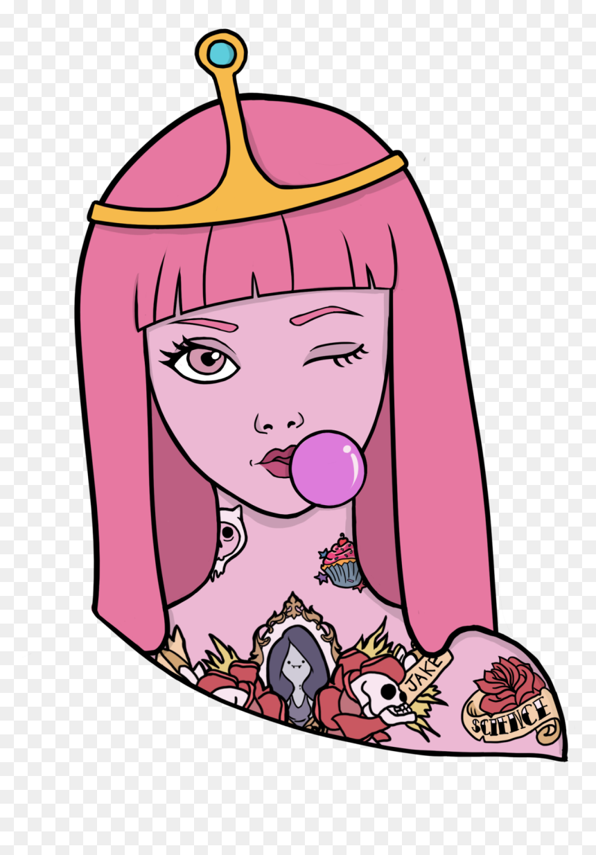 Princess Bubblegum Portrait By Guiganoide Features - Prinzessin Bubblegum Adventure Tome, HD Png Download - princess bubblegum png