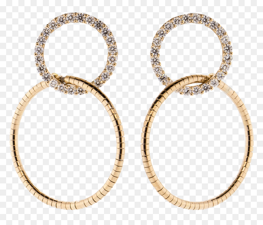 Earrings, HD Png Download - double circle png