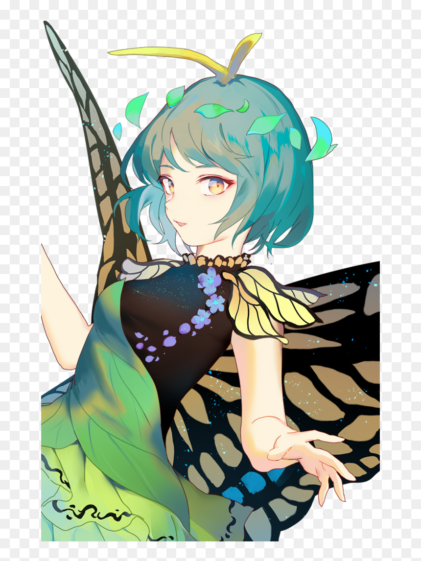 Render Eternity Larva By Minjaecucheoo - Touhou Eternity Art, HD Png Download - cartoon wings png