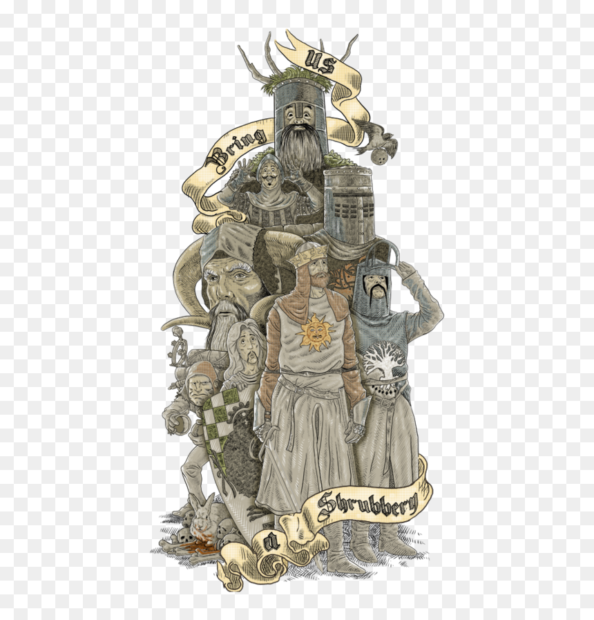 Camelot Slouchy V-neck We Want A Shrubbery , Png Download - Shrubbery, Transparent Png - shrubbery png
