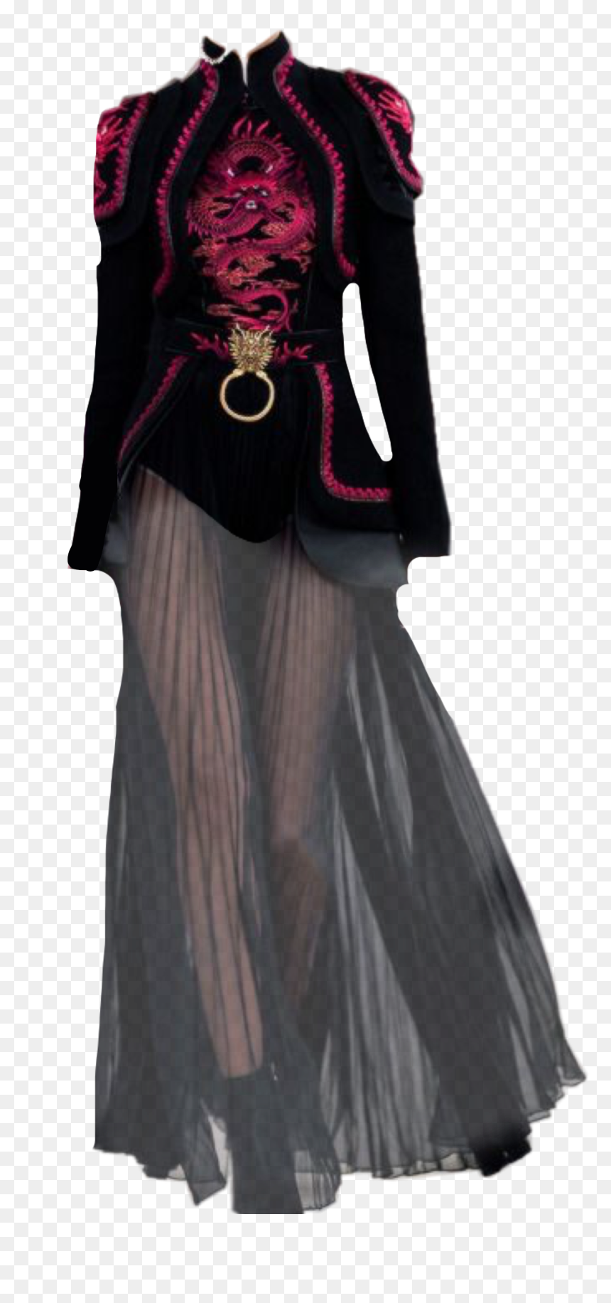 #runway #model #dress #outfit #dragon #png
 #freetoedit - Halloween Costume, Transparent Png - runway model png