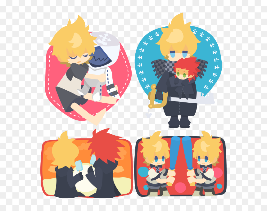 Roxas Kingdom Hearts Characters, Kingdom Hearts 3, - Cartoon, HD Png Download - roxas png