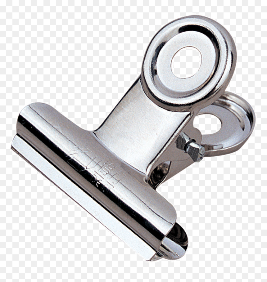 Silver Clip Bulldog - Metal Paper Clip Png, Transparent Png - binder clip png