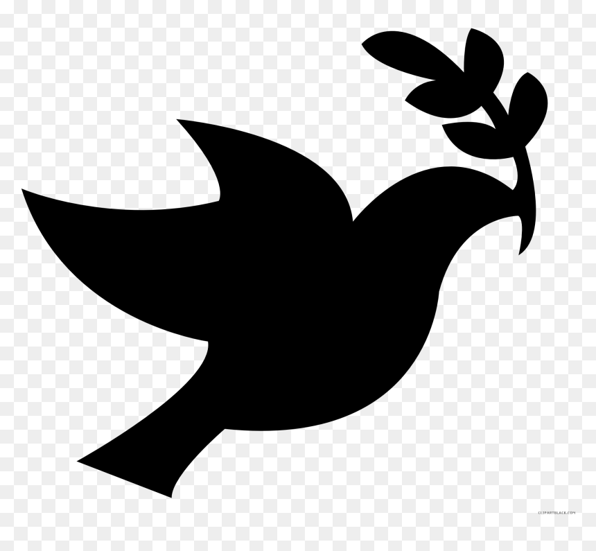 Royalty Free Stock Dove Page Of Clipartblack Com Christian - Silhouette Dove Clip Art, HD Png Download - rest in peace png