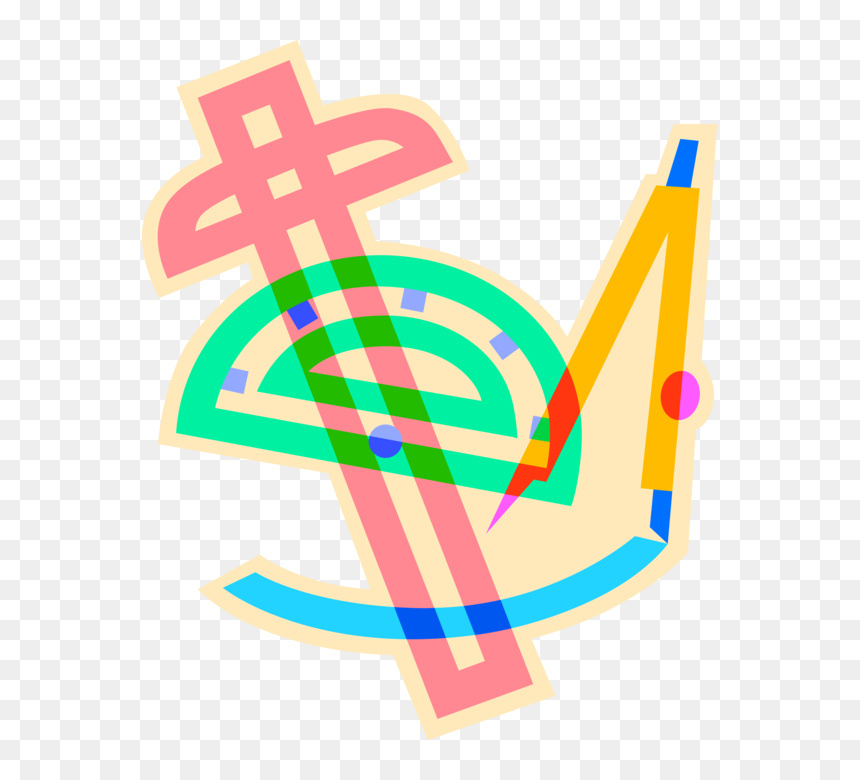 Transparent Drafting Compass Png - Forma Espacio Y Medida, Png Download - square and compass png