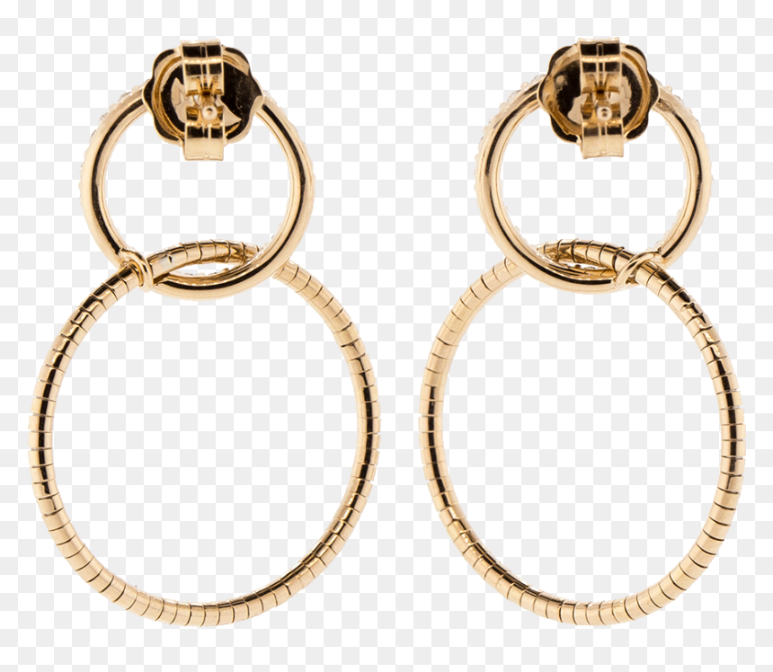Earrings, HD Png Download - double circle png