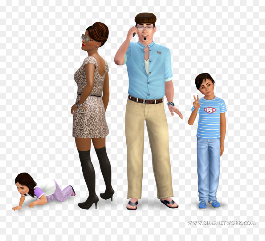 The Sims 3 Hidden Springs - Sims 4 Family Renders, HD Png Download - the sims 4 png