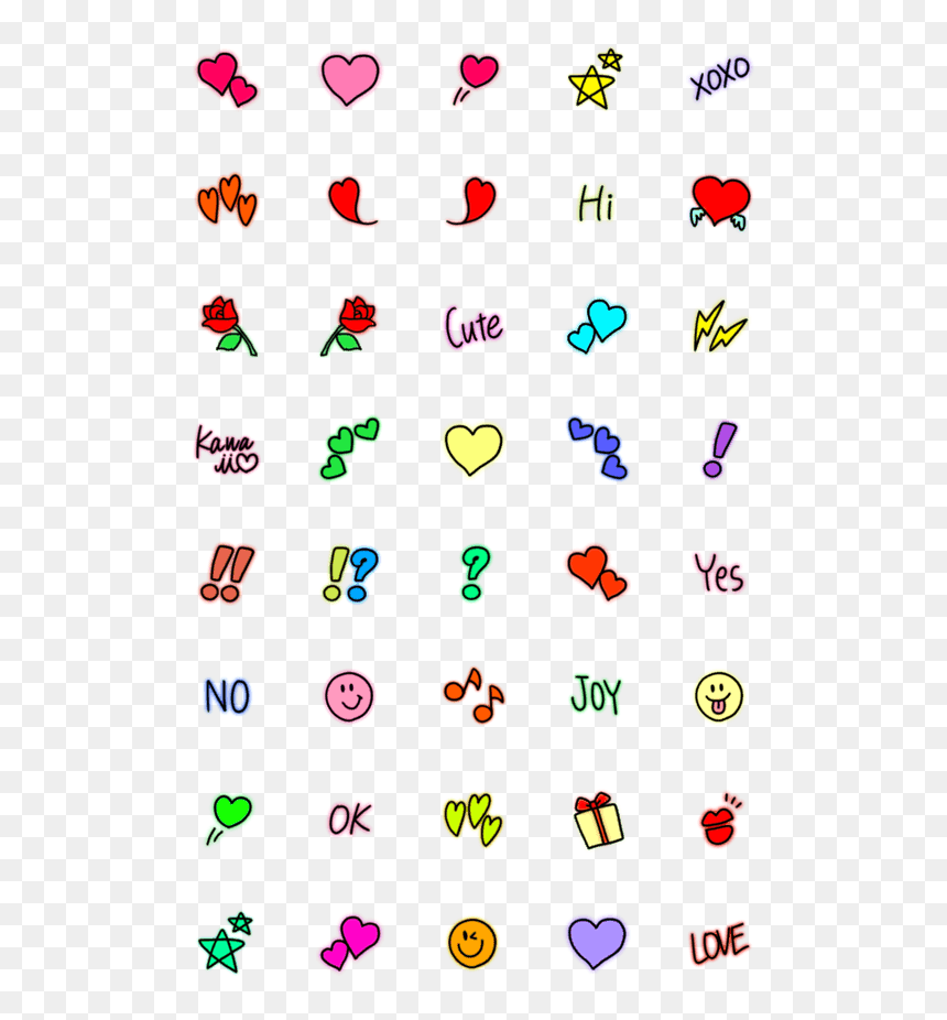 Emoji, HD Png Download - neon heart png