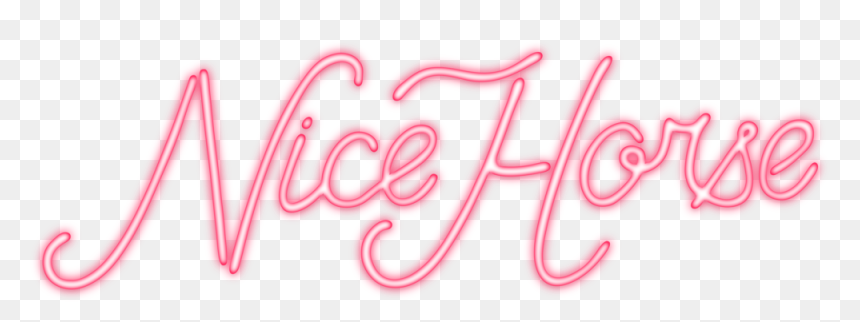 Nicehorse Logo Neon Red - Calligraphy, HD Png Download - neon heart png