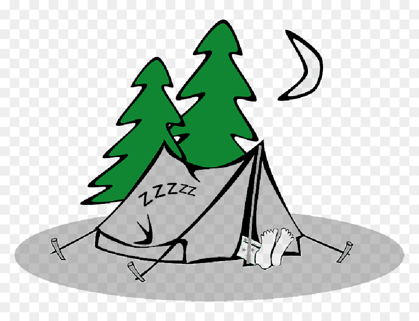 Going Camping Clipart, Png Download - Camping Clipart Png, Transparent Png - person sleeping png