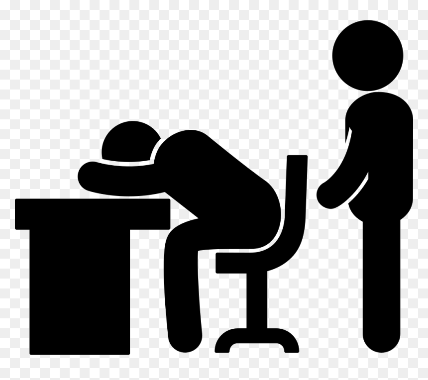 Boss Catching A Worker Sleeping - Sleeping At Desk Icon, HD Png Download - person sleeping png