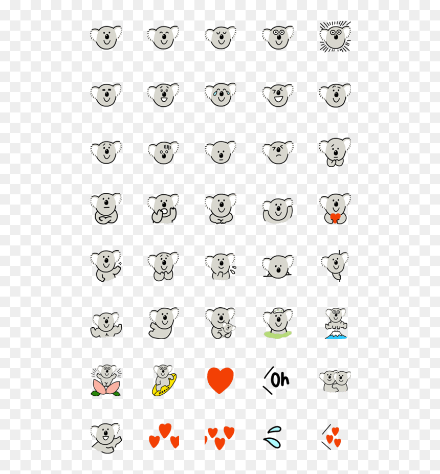 Line Emoji Sanrio, HD Png Download - koala emoji png