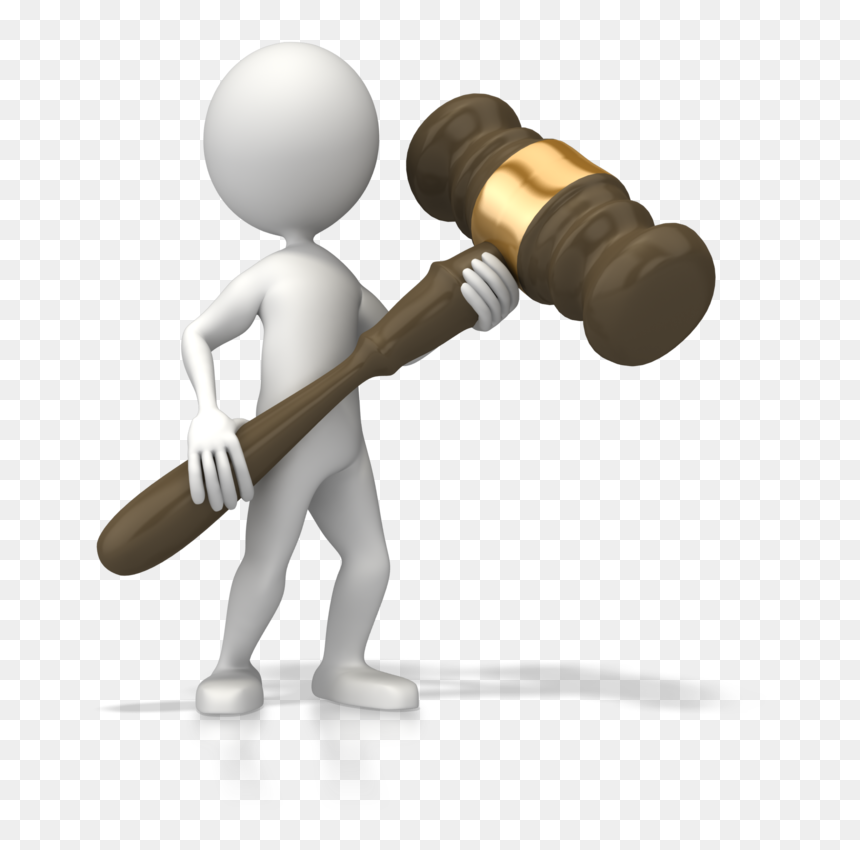 Judging - Transparent Court Gavel, HD Png Download - judge hammer png
