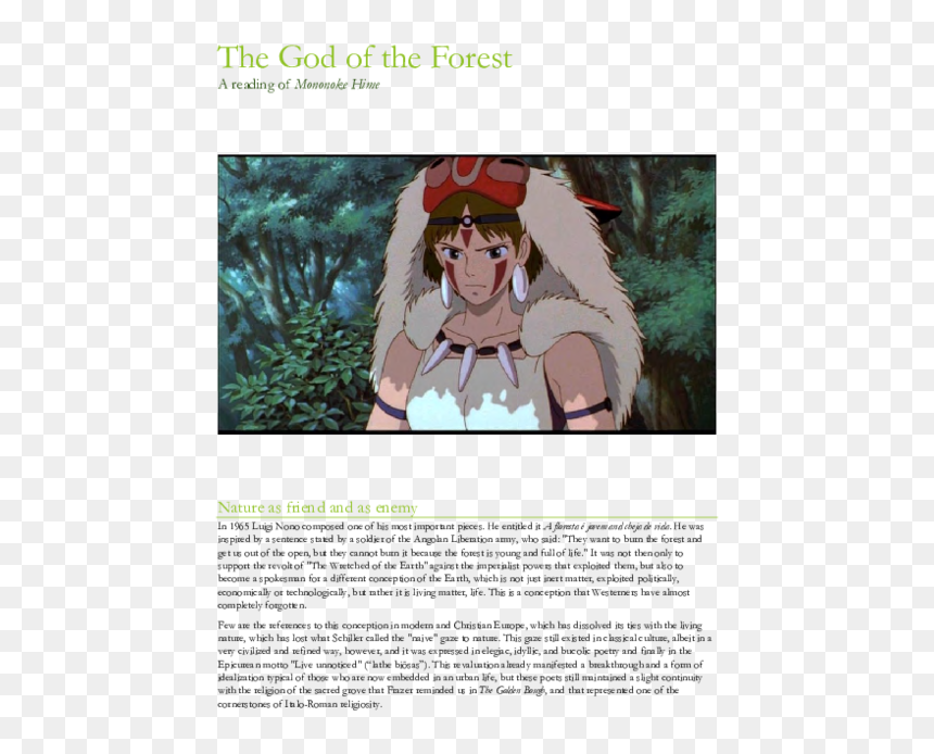 Photo Caption, HD Png Download - princess mononoke png