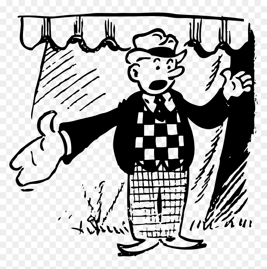 Circus Clipart Black And White Line Art, HD Png Download - carnival tent png