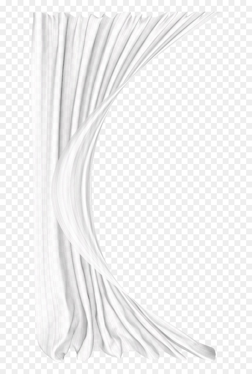 Transparent White Curtains Png , Png Download - Monochrome, Png Download - white curtains png