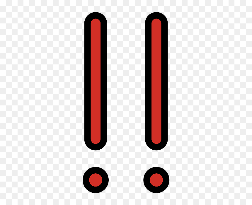 Double Exclamation Mark Emoji Clipart - Circle, HD Png Download - double circle png