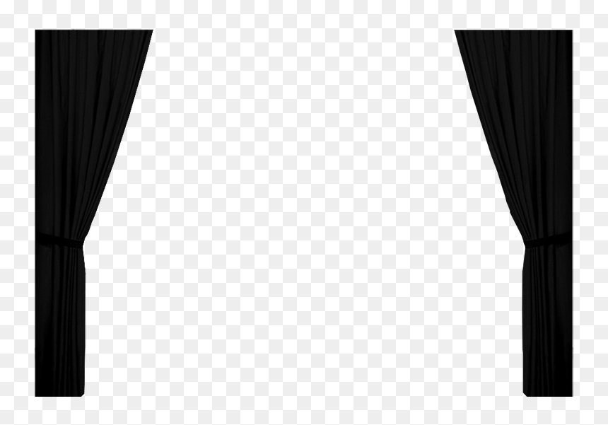 Curtains Png Free Download - Side Black Curtain Png, Transparent Png - white curtains png