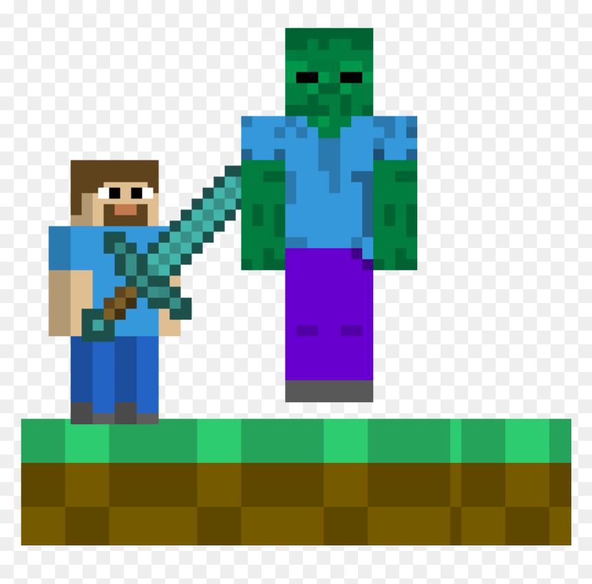Transparent Minecraft Zombie Png - Pvp, Png Download - minecraft zombie png