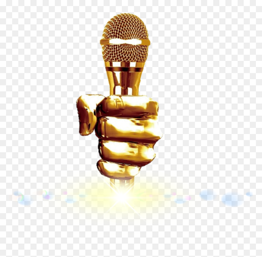 #freetoedit#eemput #music #voice#microphone #gold - Singing, HD Png Download - gold microphone png