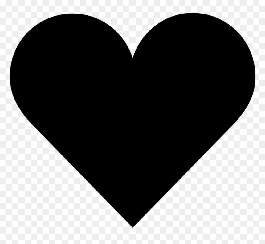 Heart Computer Icons Shape Clip Art - Silhouettes Of A Heart, HD Png Download - black heart clipart png