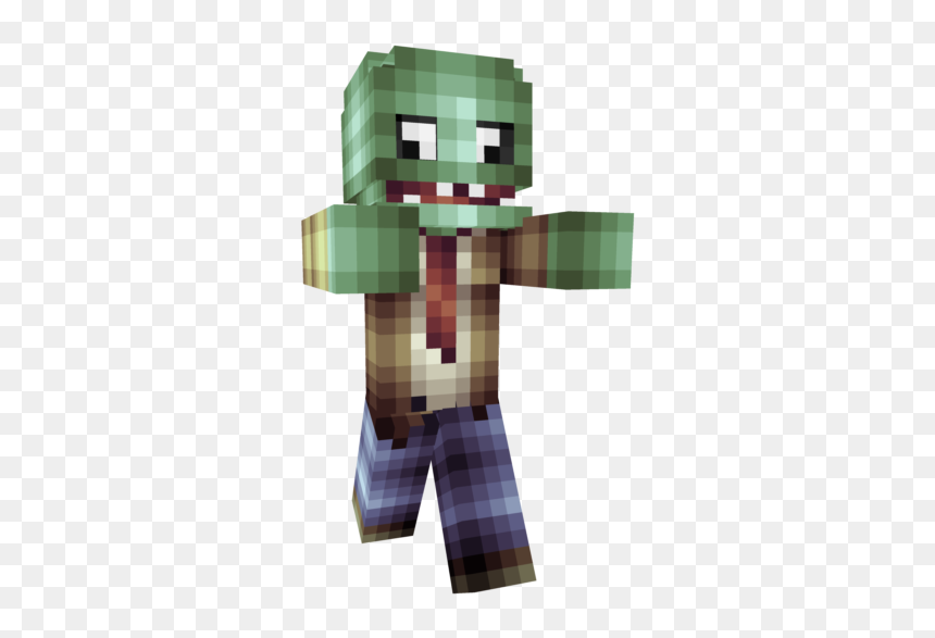 Plants Vs Zombies 2 Minecraft Fotoğrafları, HD Png Download - minecraft zombie png