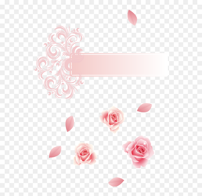 #label #decoration #pink #pedals #page #edge - Vector Art, HD Png Download - rose pedals png