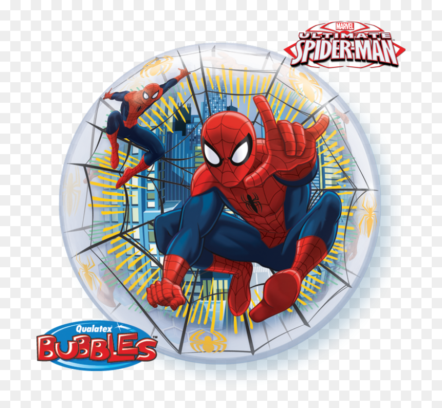 Transparent Ultimate Spiderman Png - Bubble Spiderman Qualatex, Png Download - ultimate spiderman png