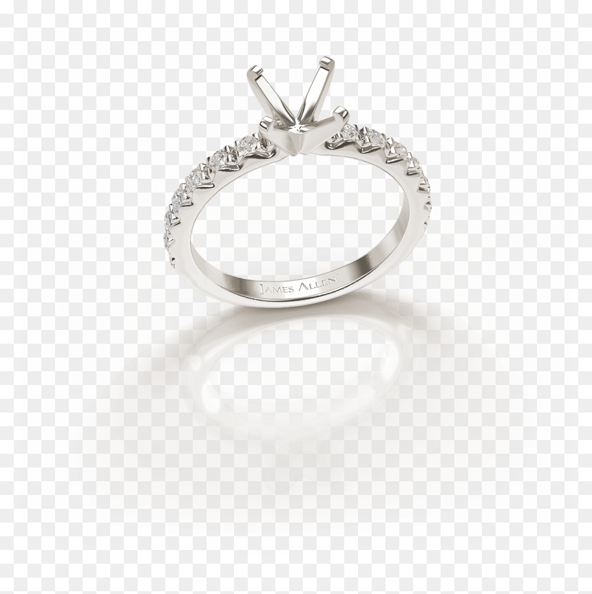 Diamond Ring Template Png Black And White - Engagement Ring, Transparent Png - white ring png