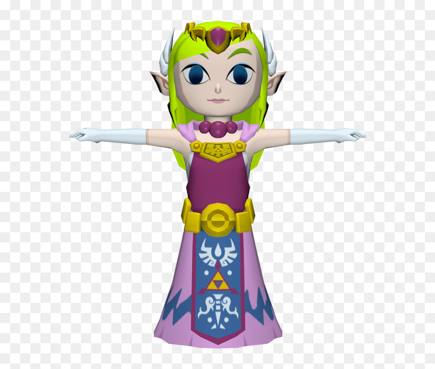 Download Zip Archive - Legend Of Zelda Wind Waker Princess Zelda, HD Png Download - princess zelda png