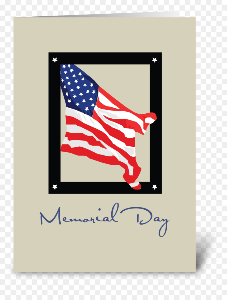 Happy Memorial Day, American Flag, Tan Greeting Card - Labor Day Thank You, HD Png Download - happy memorial day png