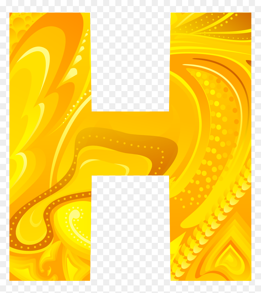 Clip Art Gold Letters Font - English Alphabet With Design, HD Png Download - gold letters png