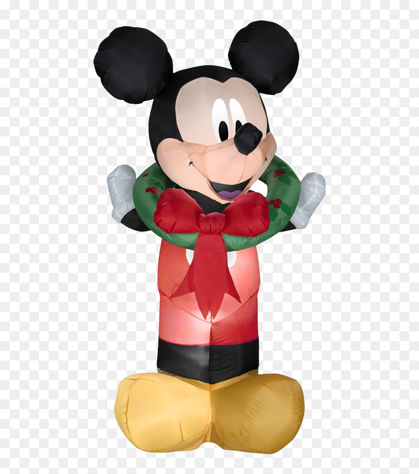 Christmas Mickey Mouse Png Clipart Background - Mickey Mouse Christmas Inflatable Lowes, Transparent Png - mouse.png
