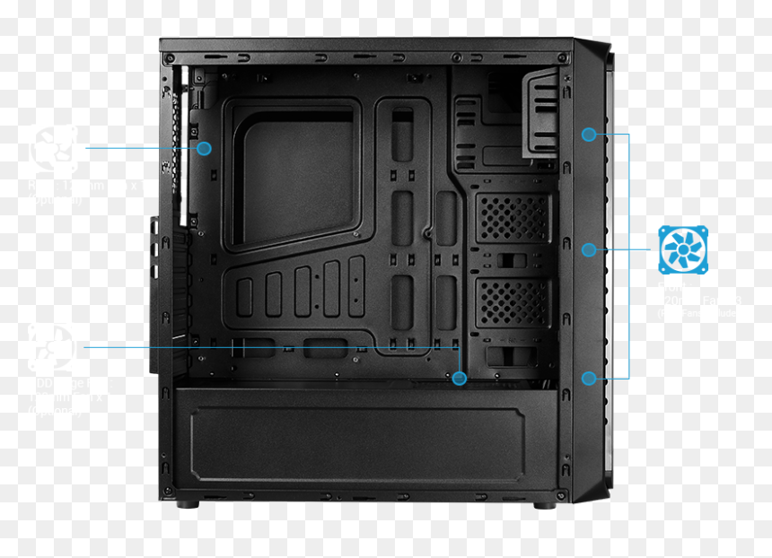 Tower Aerocool Si 5200 Rgb, HD Png Download - cool lines png