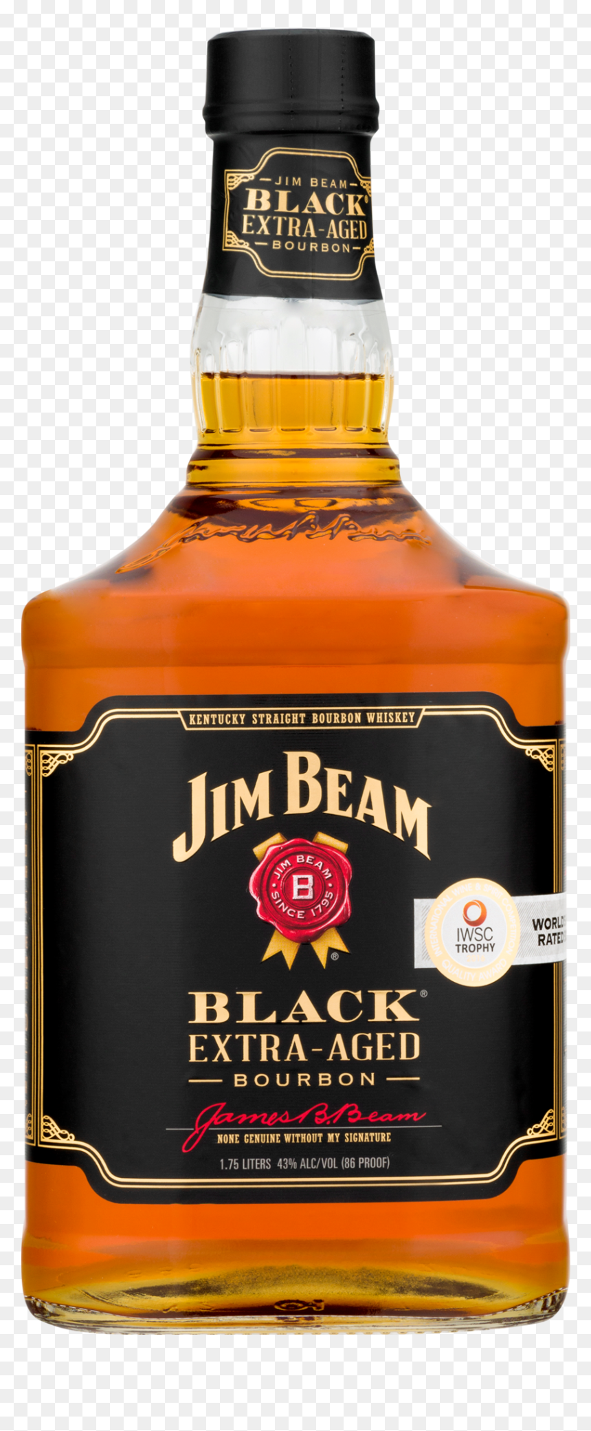 Jim Beam Black Bourbon Whiskey, 750 Ml - Jim Beam Black Extra Aged Bourbon, HD Png Download - jim beam logo png