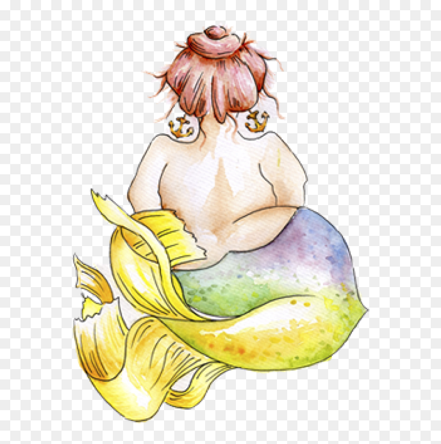 The Fat Mermaid Logo Website - Illustration, HD Png Download - little mermaid logo png