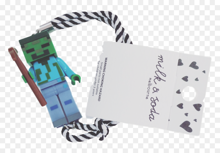 Milk & Soda Toy Bracelet Minecraft & Terraria Zombie - Paper, HD Png Download - minecraft zombie png