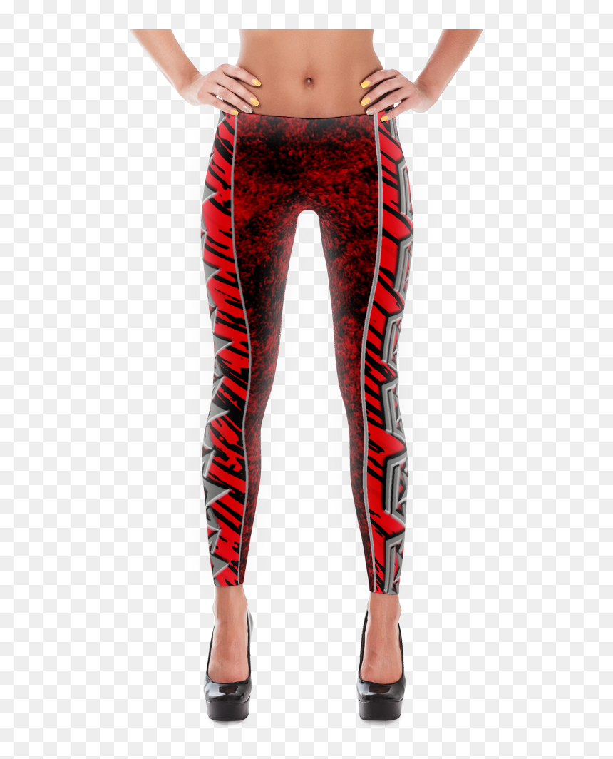 Black/red Grafitti With Side Logo Leggings - Womens Rainbow Costume, HD Png Download - grafitti png