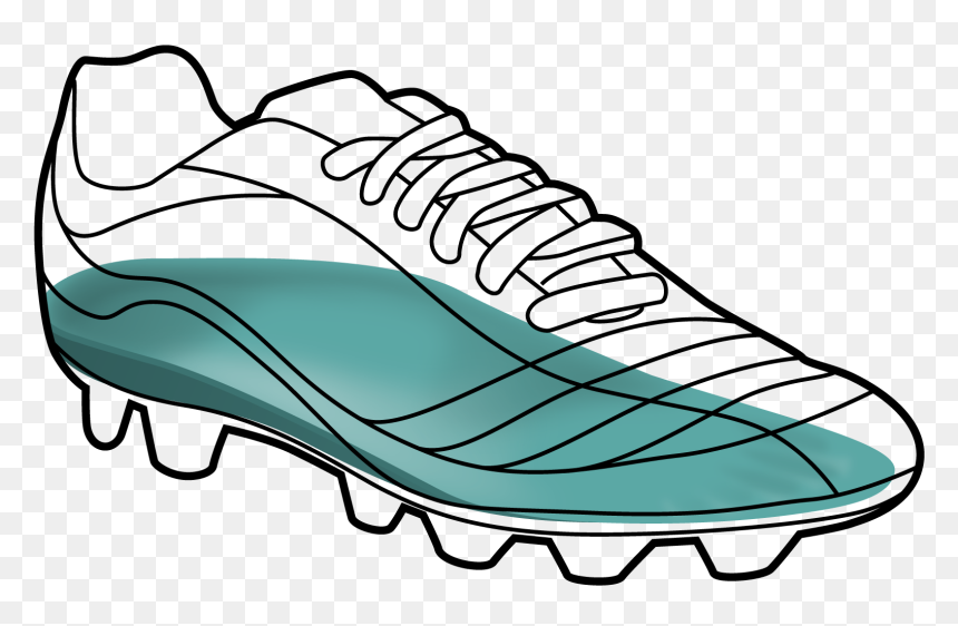 Football Shoe Black Outline , Png Download, Transparent Png - football outline png