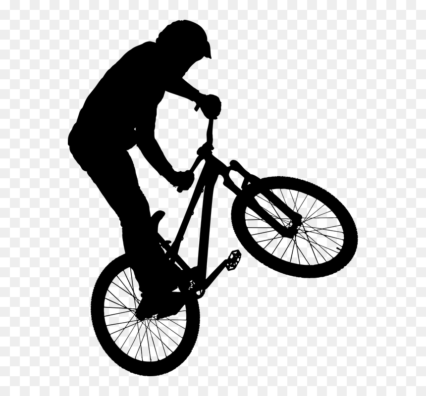 Bmx Bike, HD Png Download - bike silhouette png