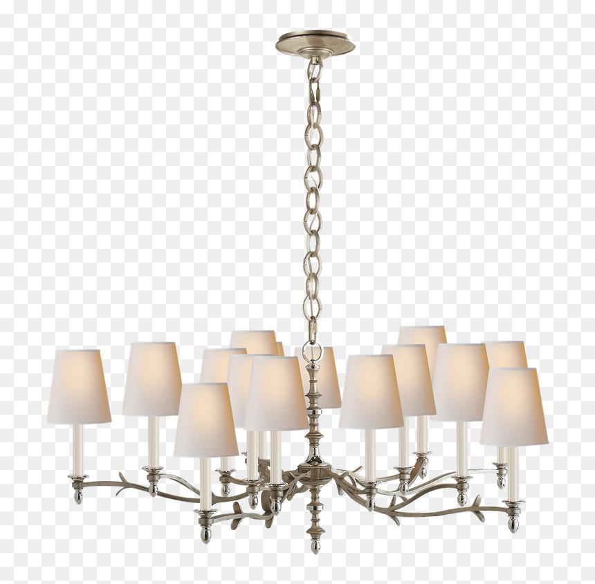 Large Silver Leaf Chandelier - Chandler Large Chandelier, HD Png Download - candelabra png