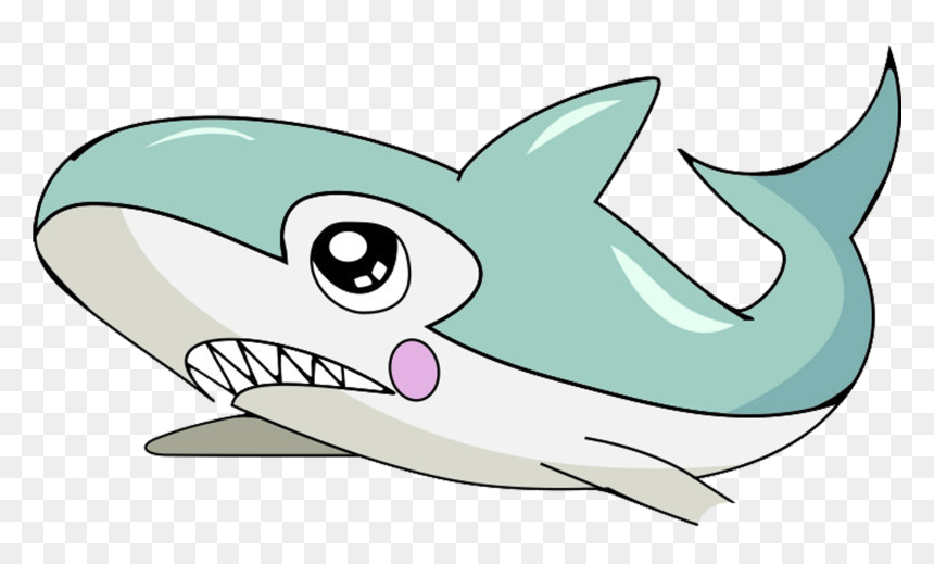 Shark Cartoon Fish Animation - Free Animated Shark, HD Png Download - cartoon shark png