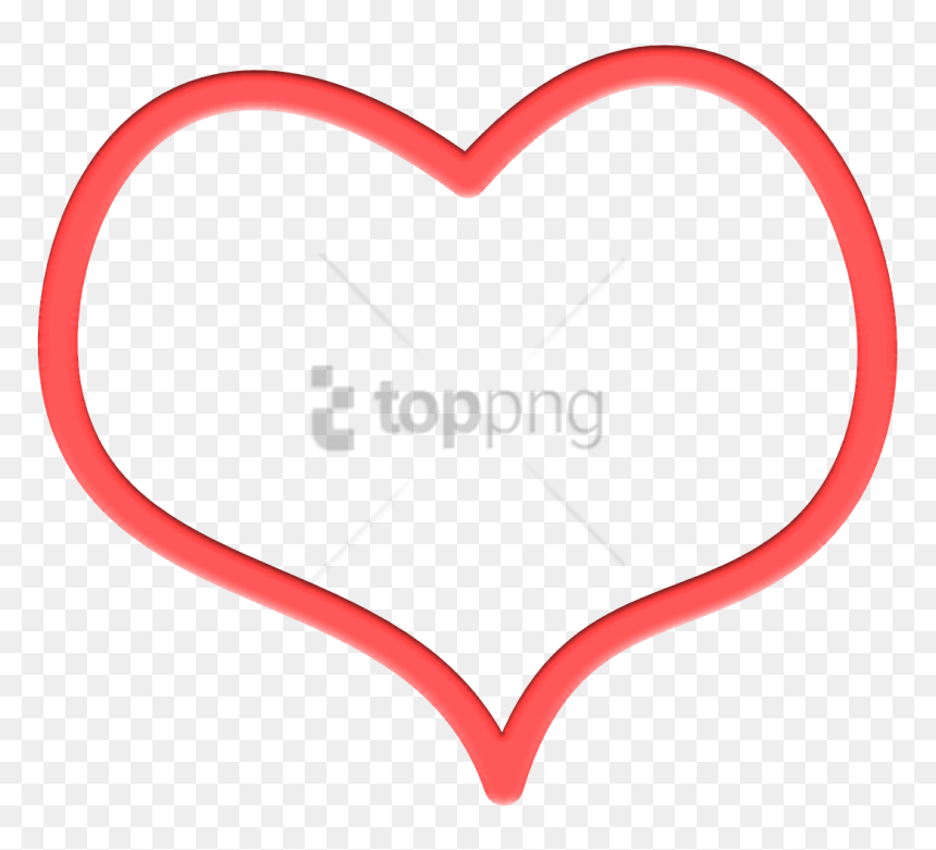Free Png Download Heart Outline Red Drawing Png Images - Heart Clipart, Transparent Png - heart png outline