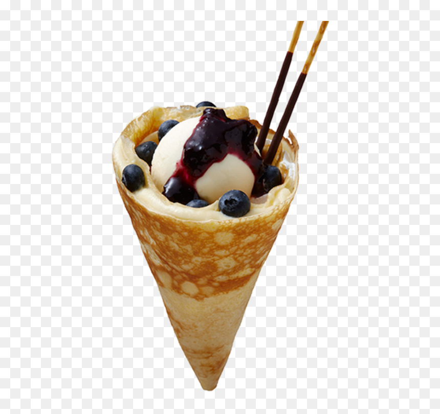 Eight Turn Crepe Sweet - Pancake Ice Cream Cone, HD Png Download - crepe png
