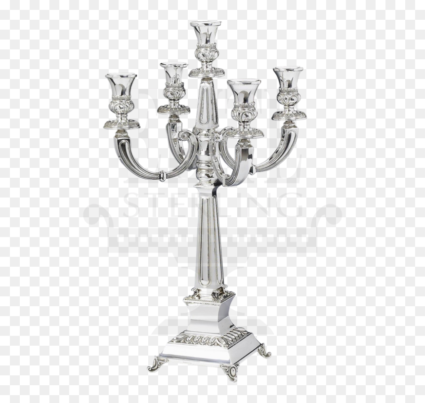 Close Supra Silver Candelabra 5 Branch - Trophy, HD Png Download - candelabra png