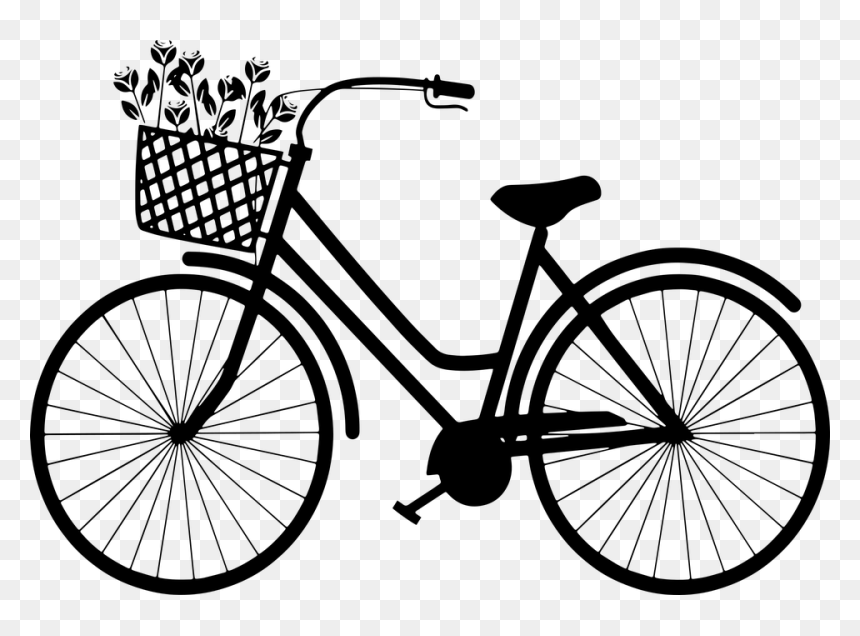 Bicycle Silhouette, HD Png Download - bike silhouette png