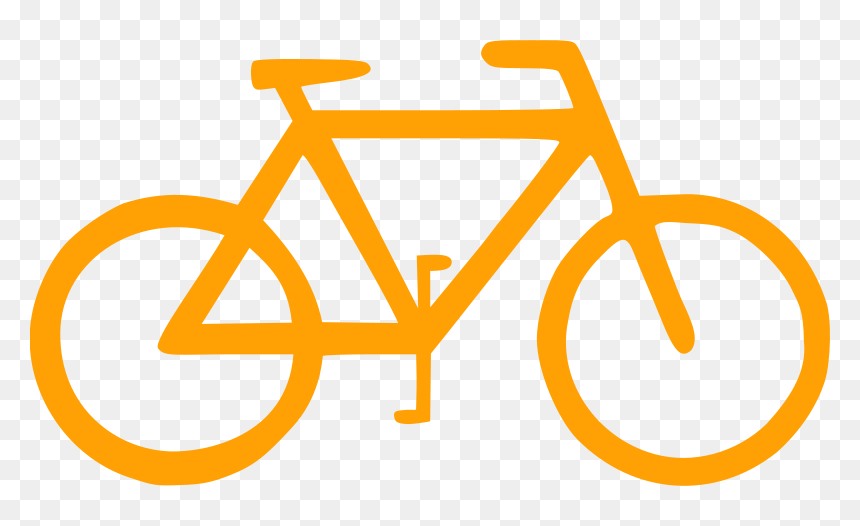 Outline Of Bike Bike Silhouette, Bicycle Storage, Free - Bicycle Sign Clipart, HD Png Download - bike silhouette png