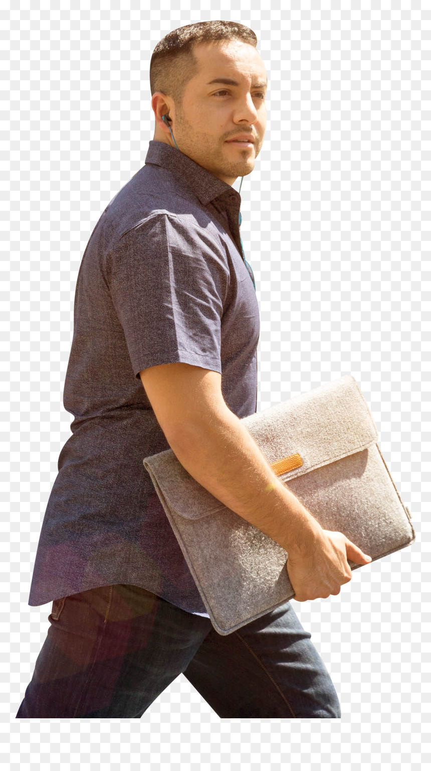 Man Holding Brown Folder - Portable Network Graphics, HD Png Download - folder.png