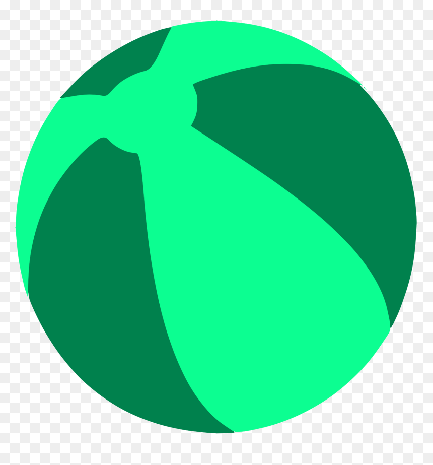 Green Beach Ball Clipart, HD Png Download - beach ball clipart png
